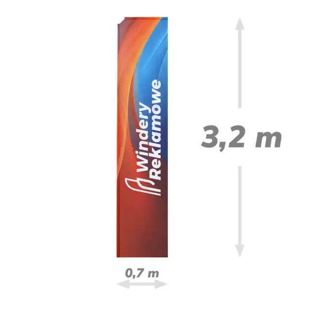 Flaga do windera prostokątnego 3,75m