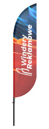 Flag reklamowa typu winder kształt - Pióro